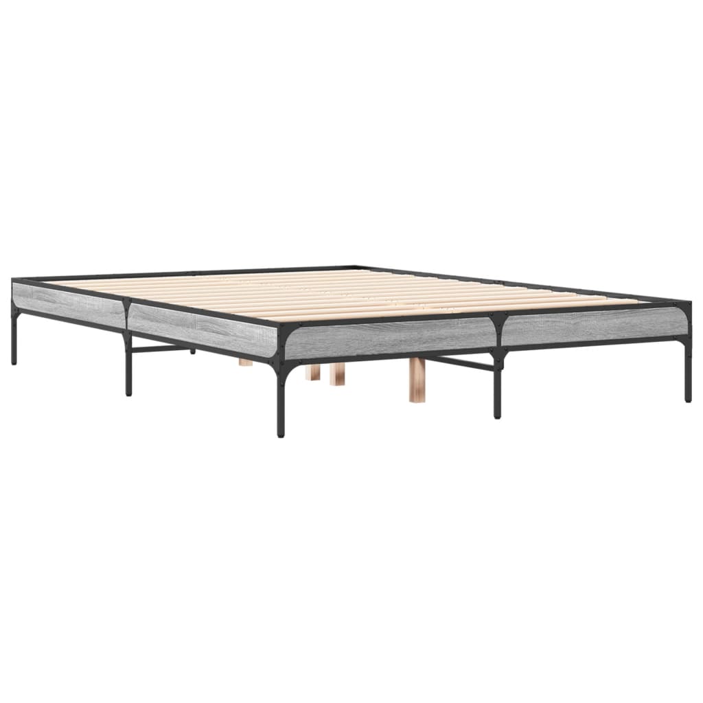 Grey Sonoma Small Double Bed Frame 120x190 cm - No Mattress