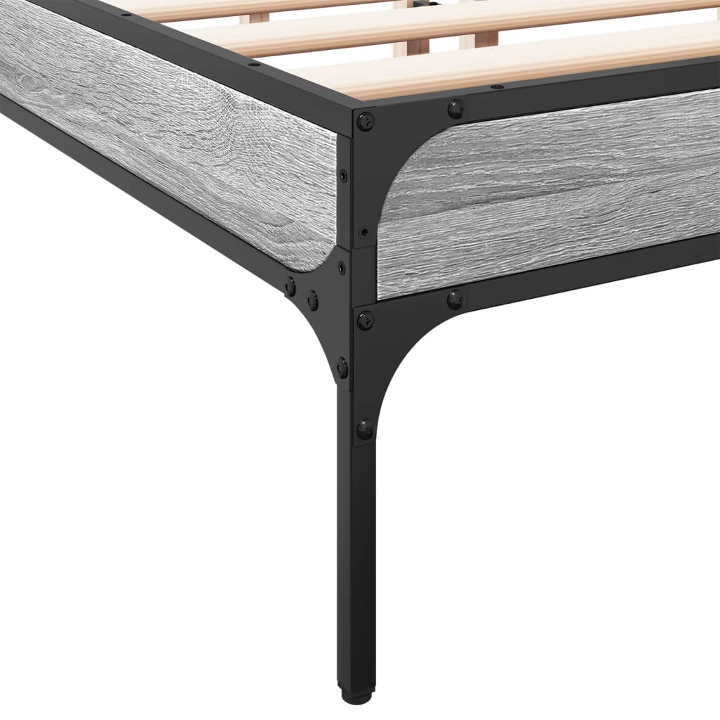 Grey Sonoma Small Double Bed Frame 120x190 cm - No Mattress