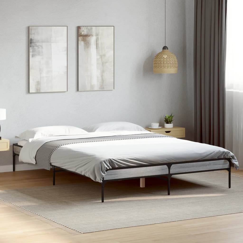 Grey Sonoma Small Double Bed Frame 120x190 cm - No Mattress