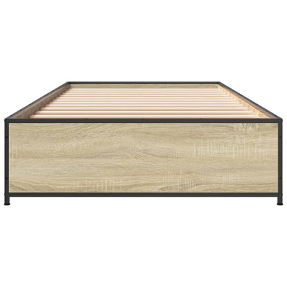 Sonoma Oak Bed Frame 100x200 cm - Stylish, Durable Wood Design