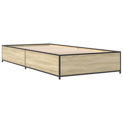 Sonoma Oak Bed Frame 100x200 cm - Stylish, Durable Wood Design