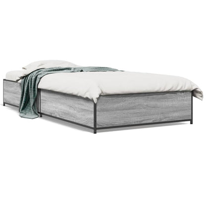 Bed Frame without Mattress Grey Sonoma 90x200 cm