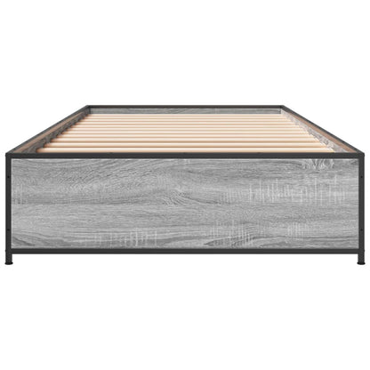 Bed Frame without Mattress Grey Sonoma 90x200 cm