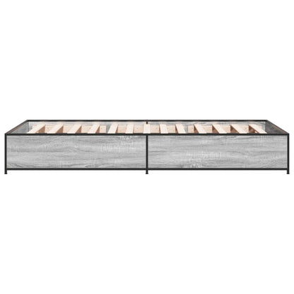 Bed Frame without Mattress Grey Sonoma 90x200 cm