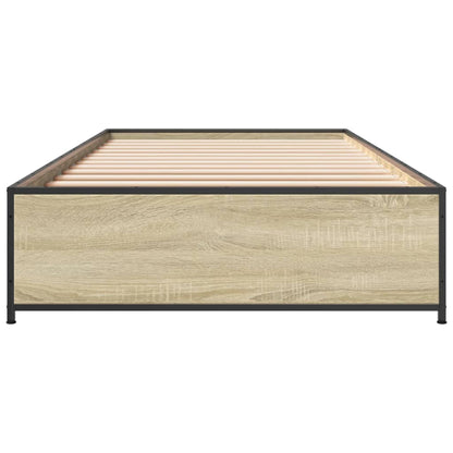 Bed Frame without Mattress Sonoma Oak 75x190 cm Small Single