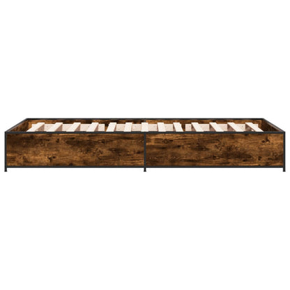 Smoked Oak Bed Frame 75x190 cm - Small Single, No Mattress Included
