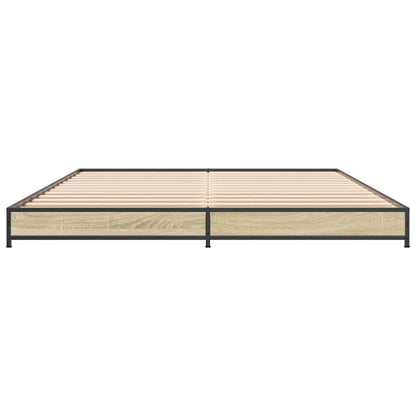 Bed Frame without Mattress Sonoma Oak 120x190 cm Small Double