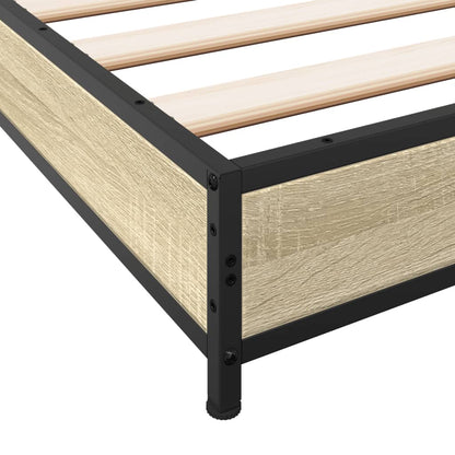 Bed Frame without Mattress Sonoma Oak 120x190 cm Small Double