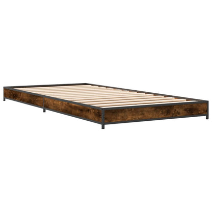 Smoked Oak Small Single Bed Frame 75x190 cm - No Mattress