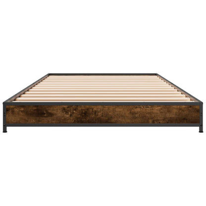 Smoked Oak Small Single Bed Frame 75x190 cm - No Mattress