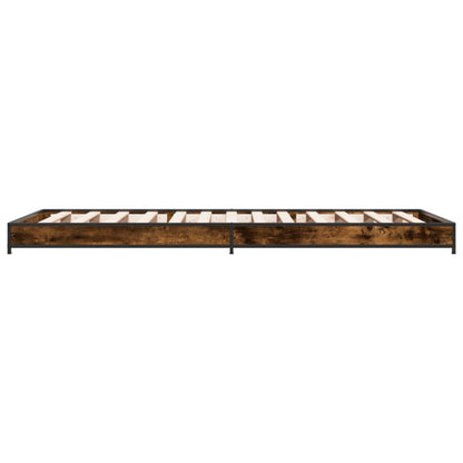 Smoked Oak Small Single Bed Frame 75x190 cm - No Mattress