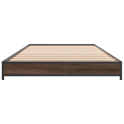 Small Single Bed Frame - Brown Oak 75x190 cm (No Mattress)