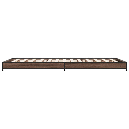 Small Single Bed Frame - Brown Oak 75x190 cm (No Mattress)