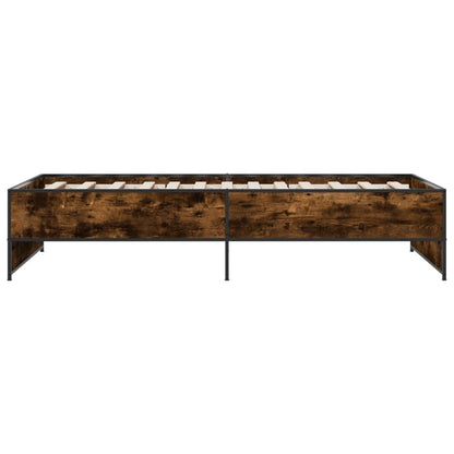 Smoked Oak 100x200 cm Bed Frame - Stylish Wood Finish