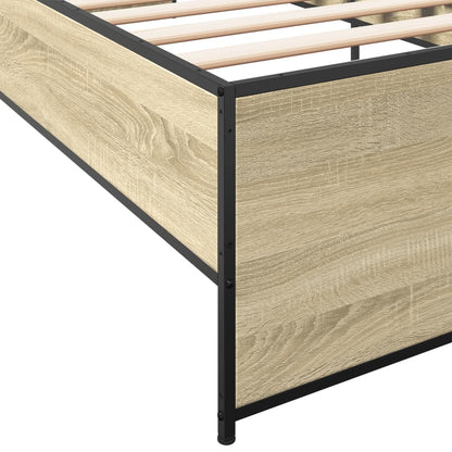 Sonoma Oak Bed Frame 90x200 cm - Durable & Stylish Design