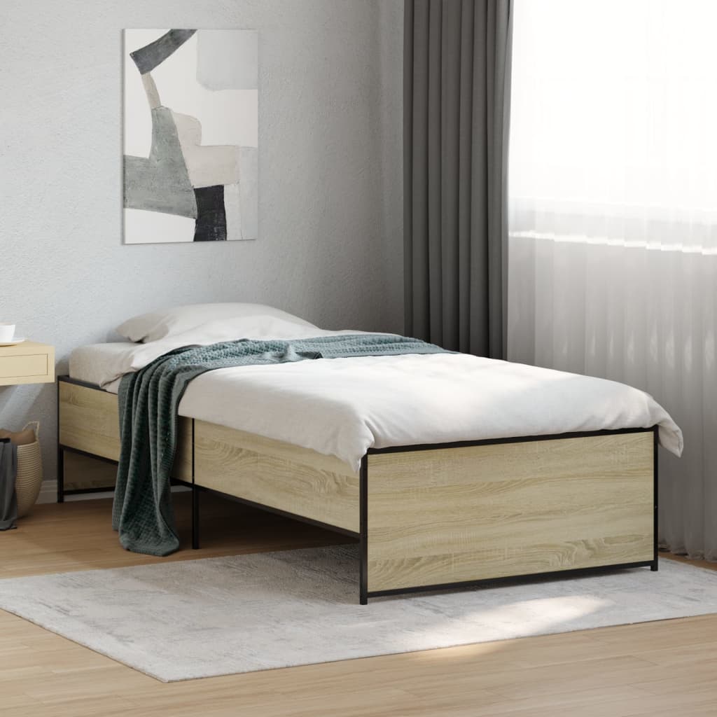Sonoma Oak Bed Frame 90x200 cm - Durable & Stylish Design