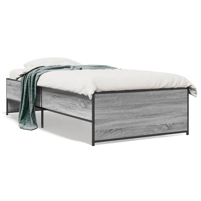 Grey Sonoma Wood Bed Frame, Single 90x190 cm, No Mattress Included