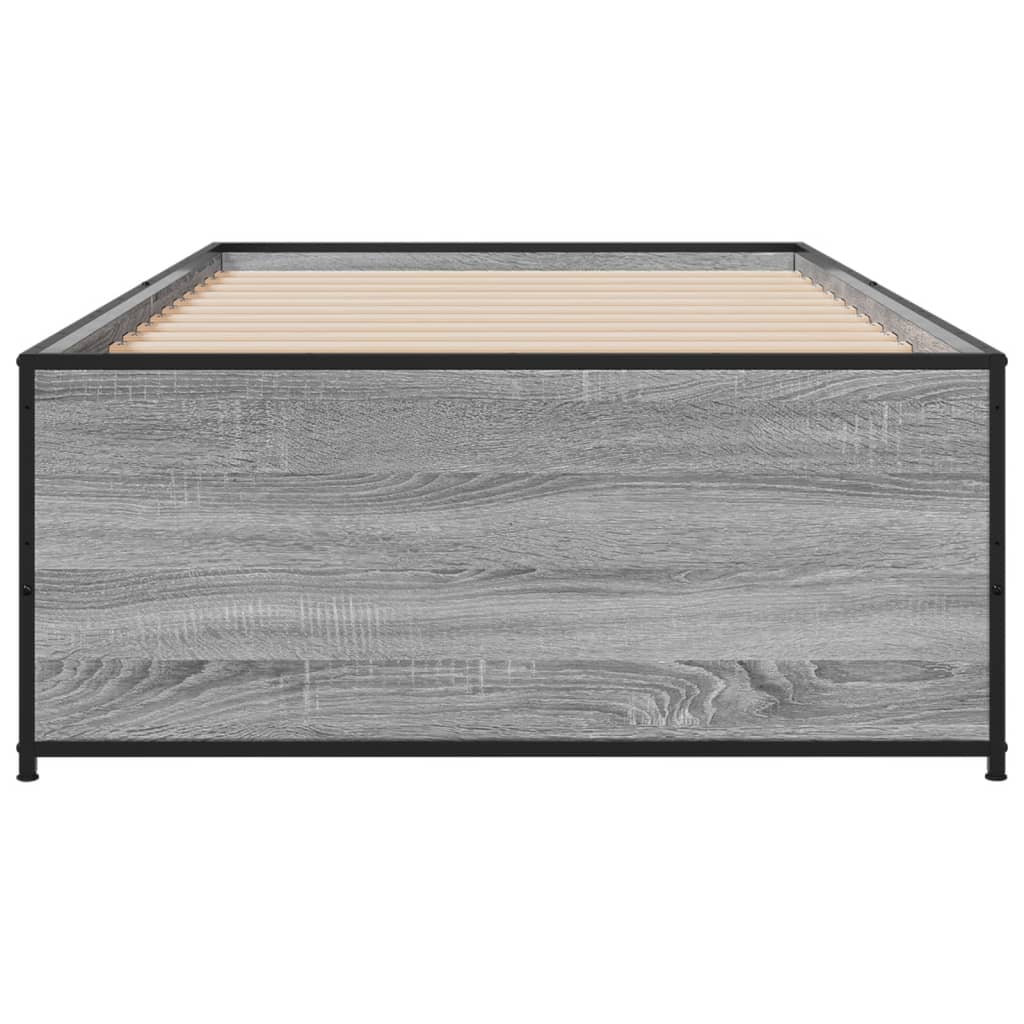 Grey Sonoma Wood Bed Frame, Single 90x190 cm, No Mattress Included