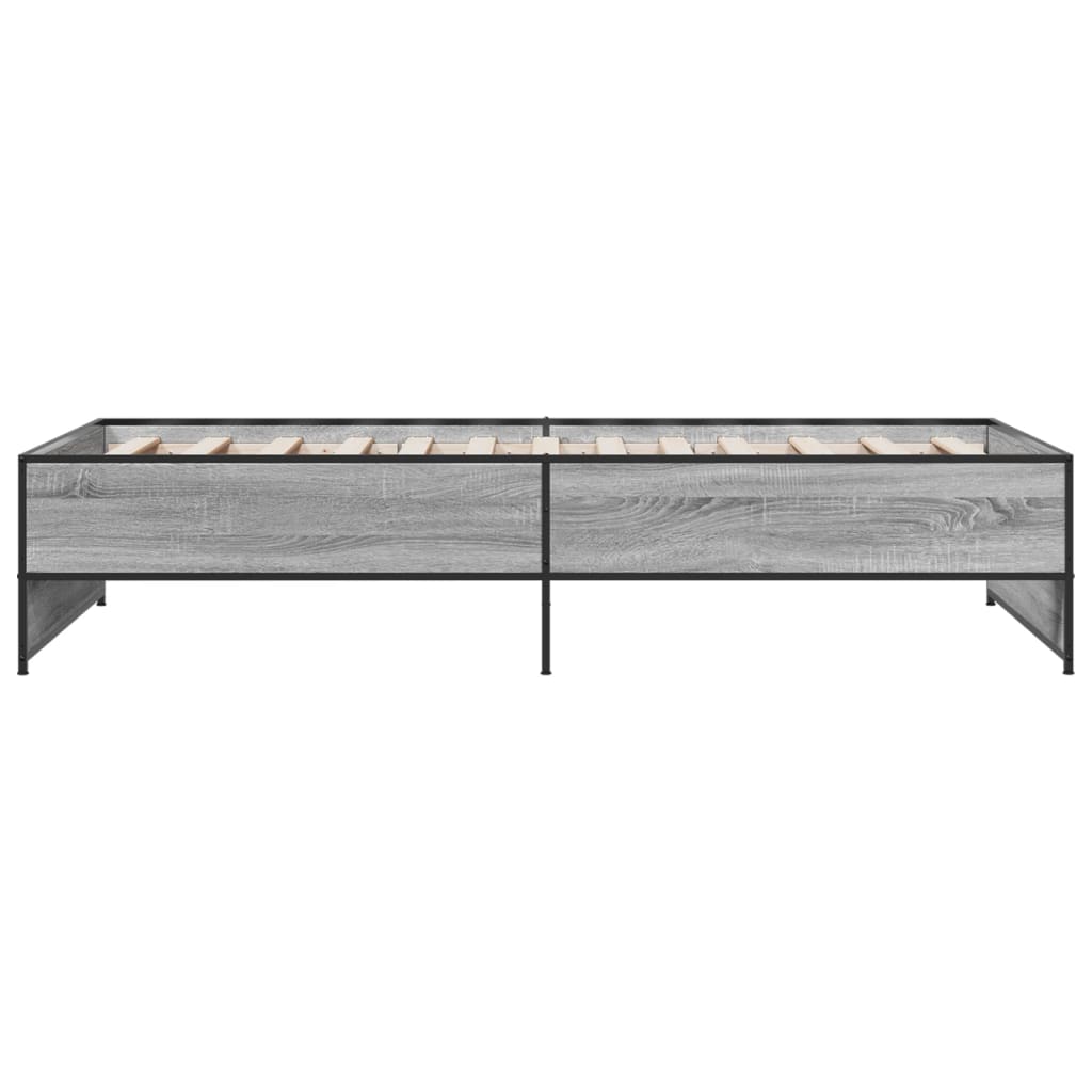 Grey Sonoma Wood Bed Frame, Single 90x190 cm, No Mattress Included