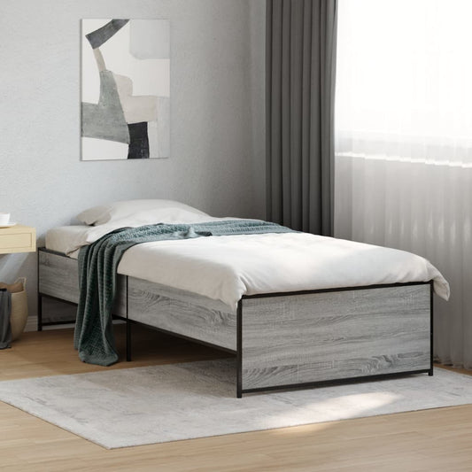Grey Sonoma Small Single Bed Frame 75x190cm - Durable Design