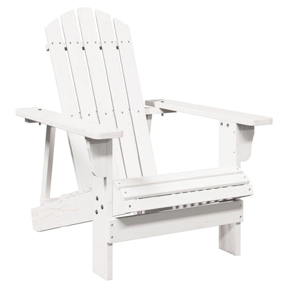 White Adirondack Chair - Solid Fir Wood, 69x85x90.5 cm