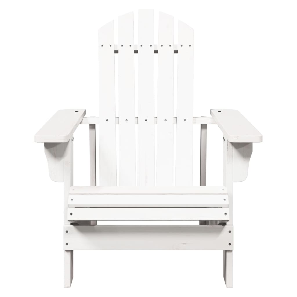 White Adirondack Chair - Solid Fir Wood, 69x85x90.5 cm