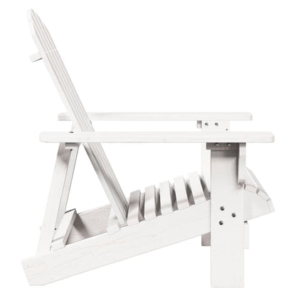 White Adirondack Chair - Solid Fir Wood, 69x85x90.5 cm