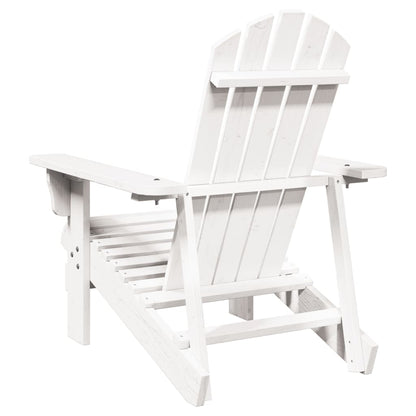 White Adirondack Chair - Solid Fir Wood, 69x85x90.5 cm