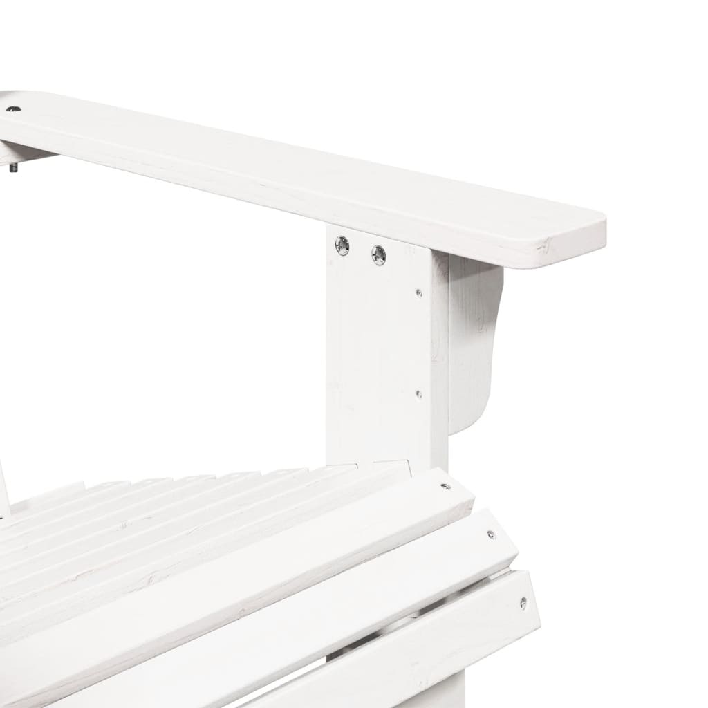 White Adirondack Chair - Solid Fir Wood, 69x85x90.5 cm