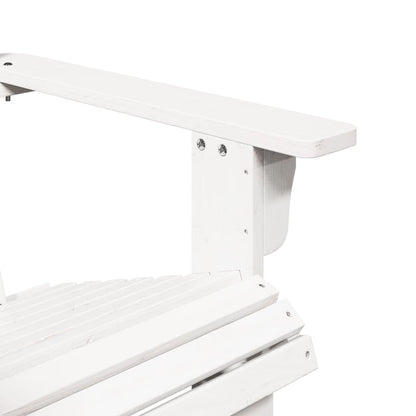 White Adirondack Chair - Solid Fir Wood, 69x85x90.5 cm