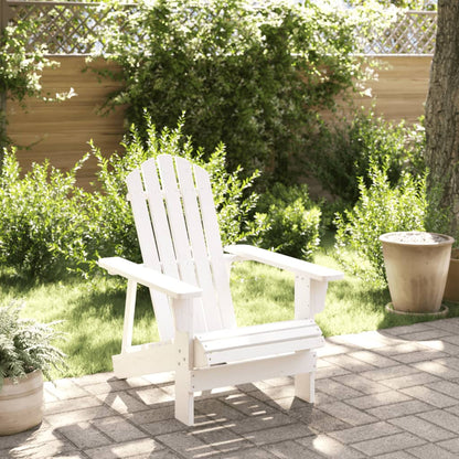 White Adirondack Chair - Solid Fir Wood, 69x85x90.5 cm