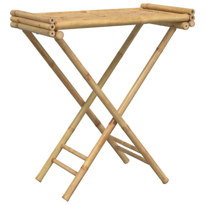 Bamboo Folding Tray Table 70.5x42.5x80 cm - Natural Finish