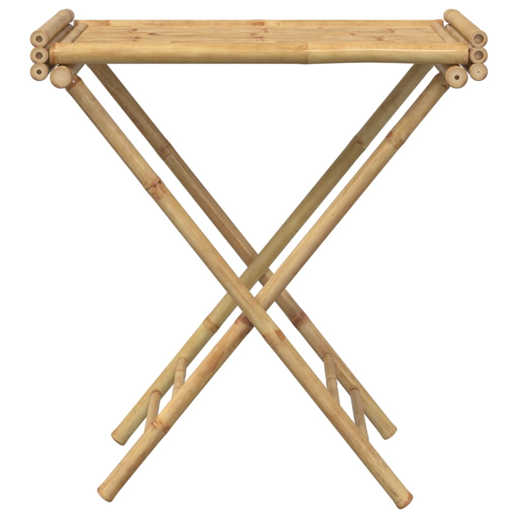 Bamboo Folding Tray Table 70.5x42.5x80 cm - Natural Finish