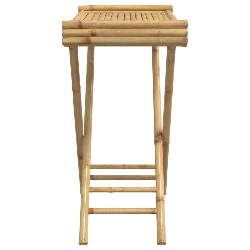 Bamboo Folding Tray Table 70.5x42.5x80 cm - Natural Finish