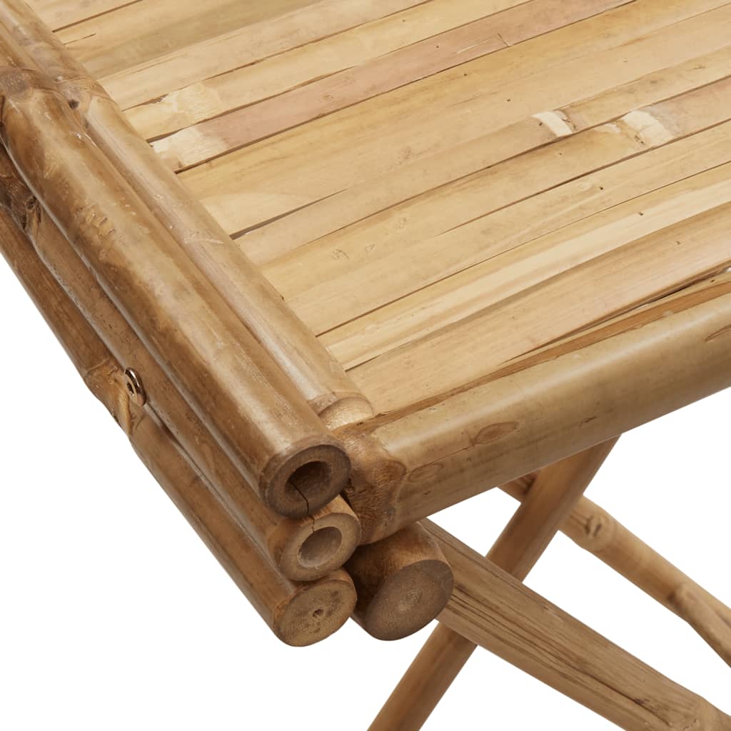 Bamboo Folding Tray Table 70.5x42.5x80 cm - Natural Finish