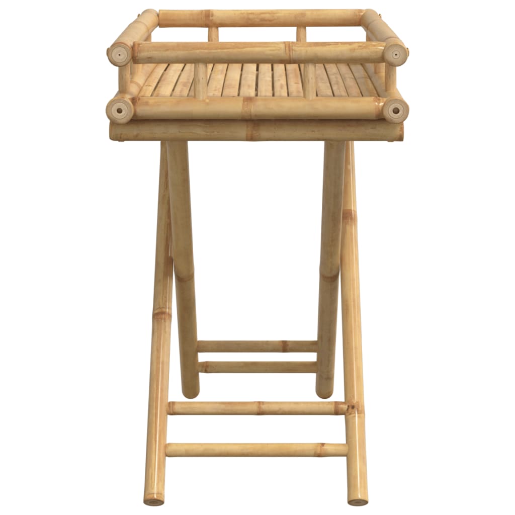 Bamboo Folding Tray Table 60x40x68 cm - Stylish & Eco-Friendly