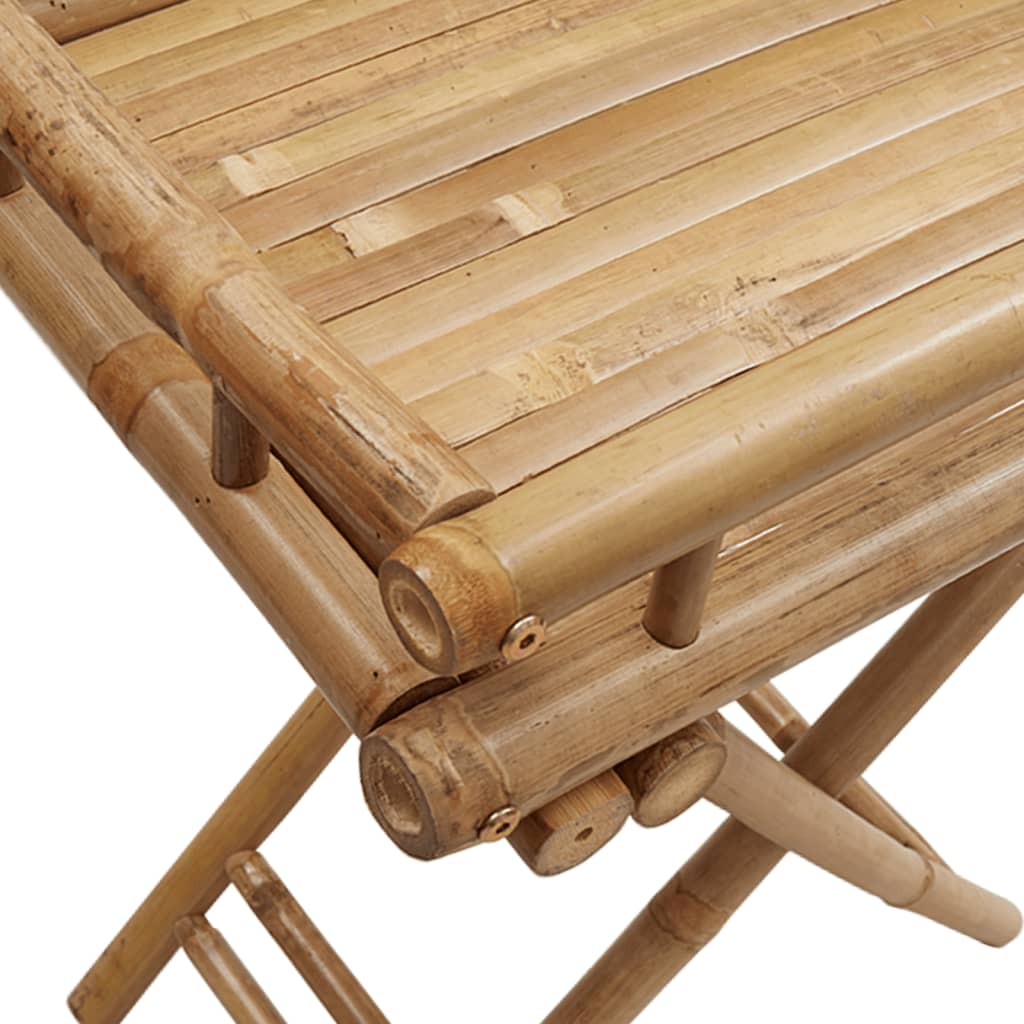 Bamboo Folding Tray Table 60x40x68 cm - Stylish & Eco-Friendly