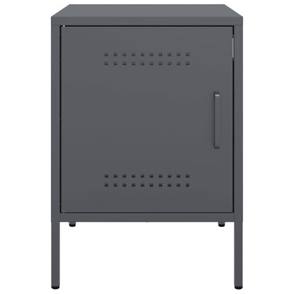 Anthracite Steel Bedside Cabinets 2 pcs - 36x39x50.5 cm
