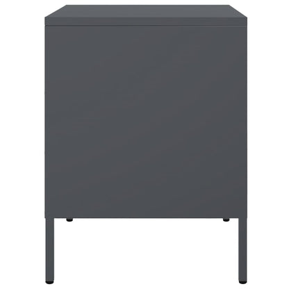 Anthracite Steel Bedside Cabinets 2 pcs - 36x39x50.5 cm