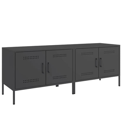 TV Cabinets 2 pcs Black 68x39x50.5 cm Steel