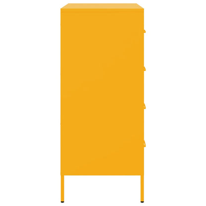Mustard Yellow Steel Sideboard 68x39x89 cm - Stylish & Durable