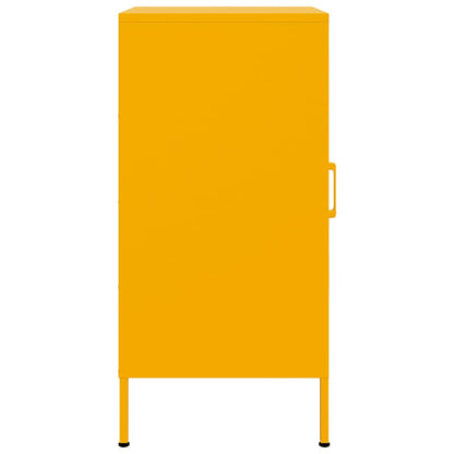 Mustard Yellow Steel Sideboard 36x39x79 cm - Stylish Storage Solution