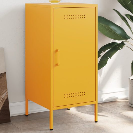 Mustard Yellow Steel Sideboard 36x39x79 cm - Stylish Storage Solution
