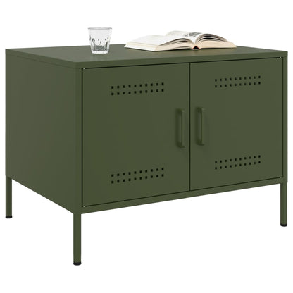 Coffee Table Olive Green 68x50x50.5 cm Steel