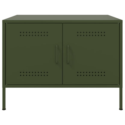 Coffee Table Olive Green 68x50x50.5 cm Steel