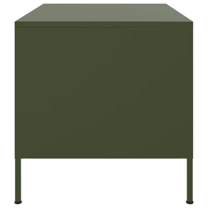 Coffee Table Olive Green 68x50x50.5 cm Steel