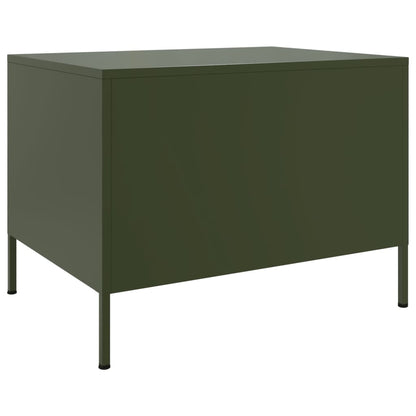 Coffee Table Olive Green 68x50x50.5 cm Steel
