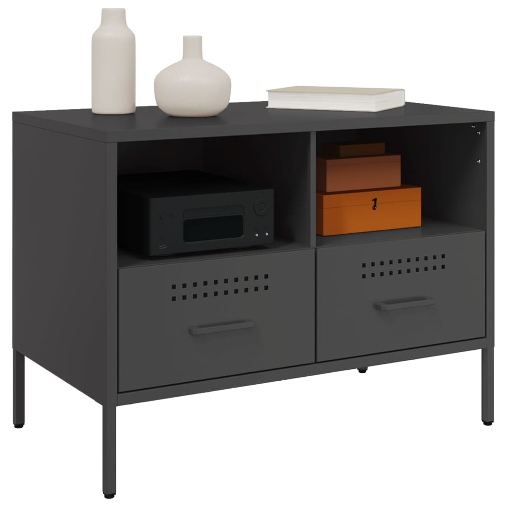 TV Cabinet Black 68x39x50.5 cm Steel