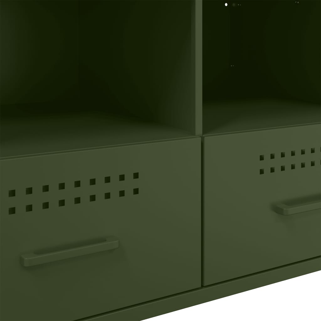 TV Cabinet Olive Green 68x39x50.5 cm Steel