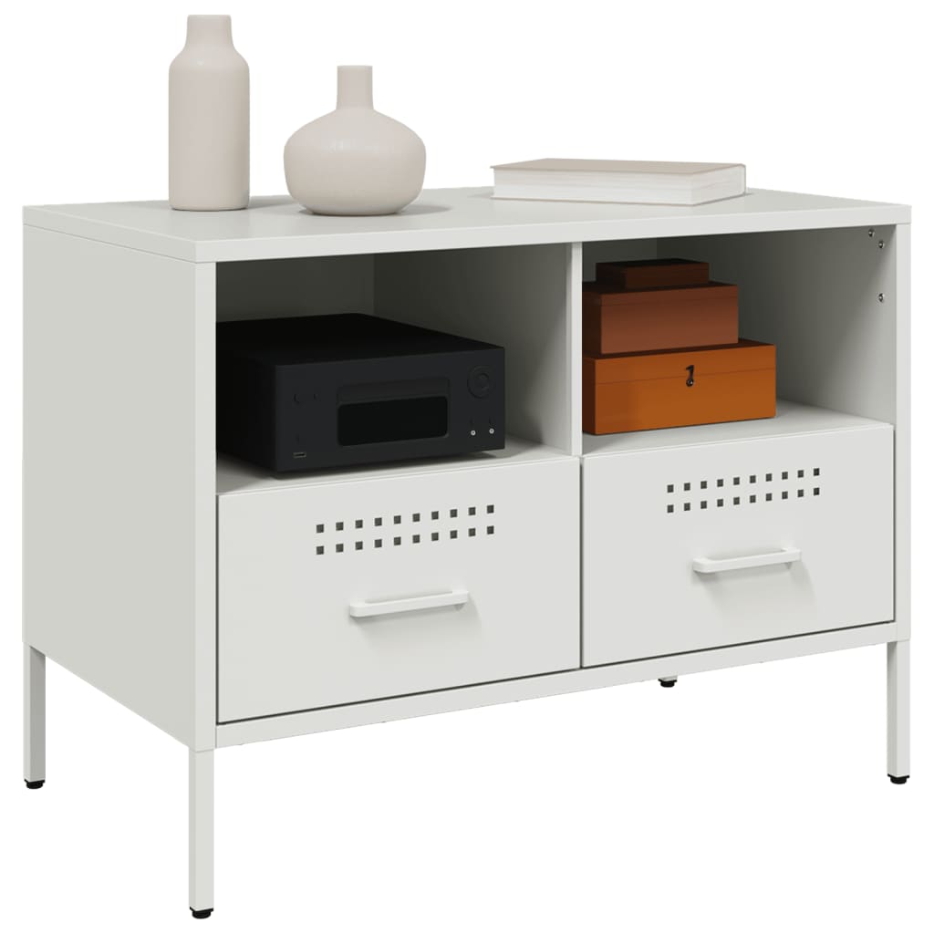 TV Cabinet White 68x39x50.5 cm Steel